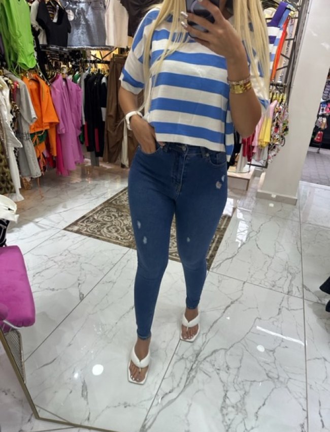 Lacivert Skınny Jean