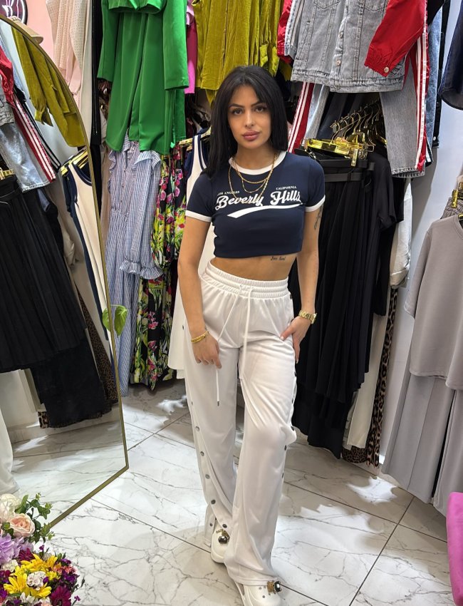 lacivert yazılı crop