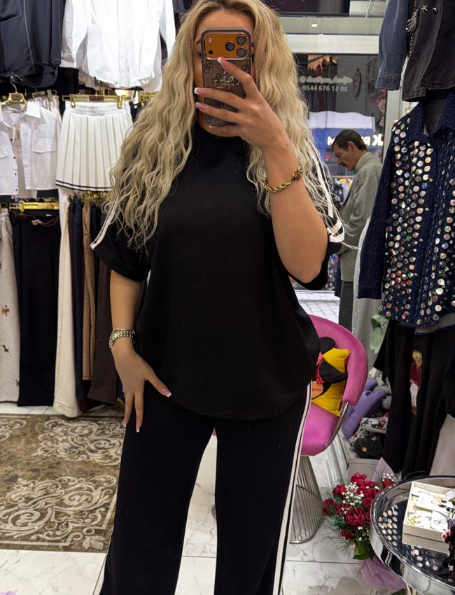 Siyah oysho kumas ikili takim