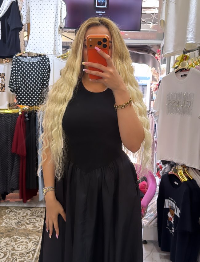 Siyah uzun elbise