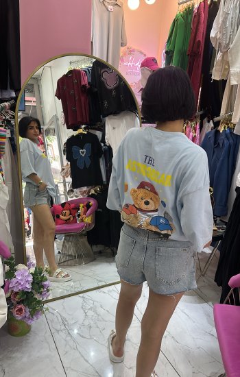 acik mavi teddy tshirt