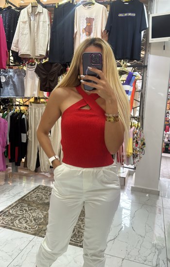 Beyaz Saten Eşofman Alt