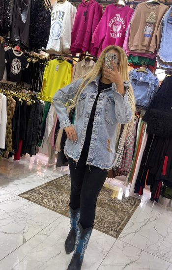 Buz Mavisi Kot Ceket