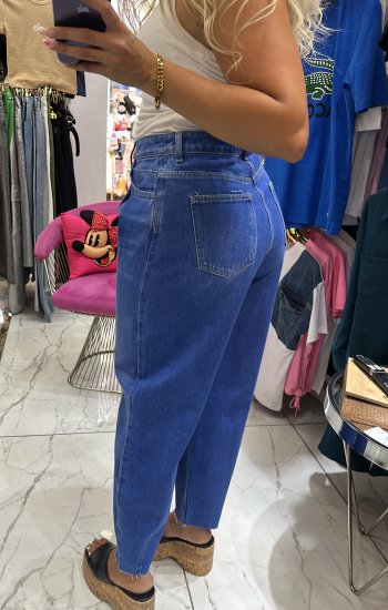 Mavi koyu renk jean
