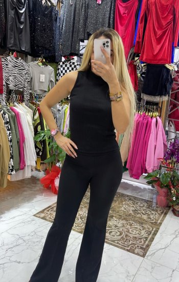 Siyah Boğazli Body