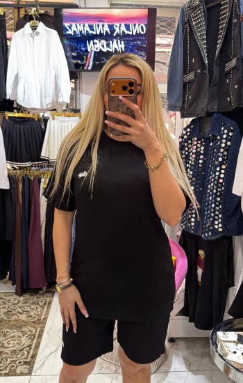 Siyah Pull Bear İkili Takım
