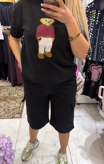 Siyah Teddy Tshirt