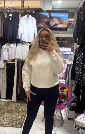 Tasarim Kollari desenli Sweatshirt
