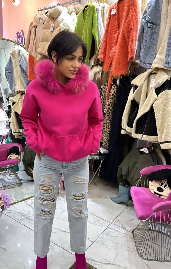 Tasarim kürk sweatshirt