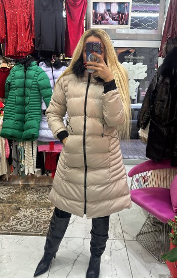Yeşil şişme Mont
