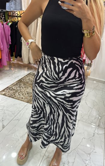 Zebra Desenli Etek