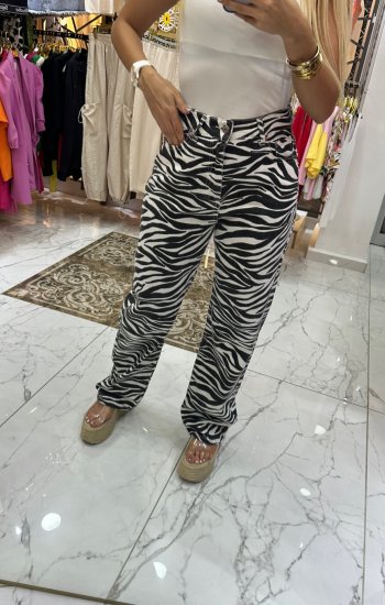 Zebra Desenli Jean
